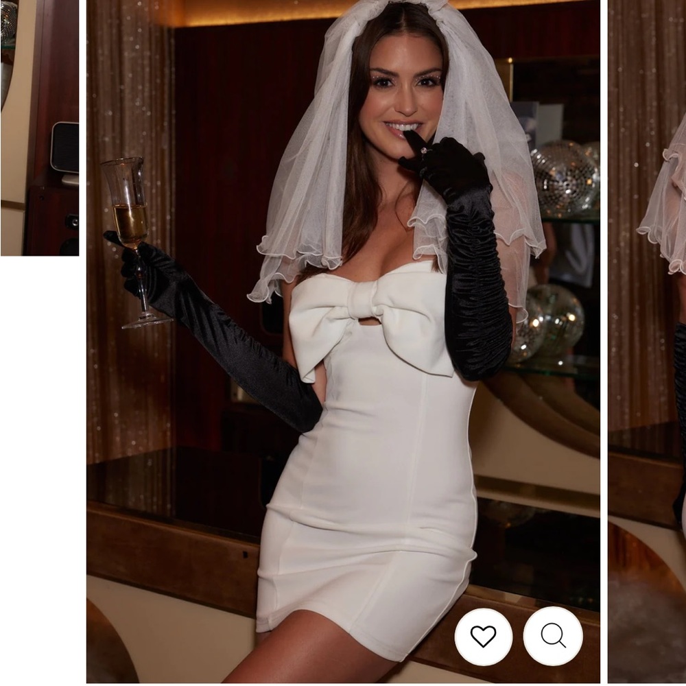12th Tribe molly white bow dress NEW WITH TAGS
